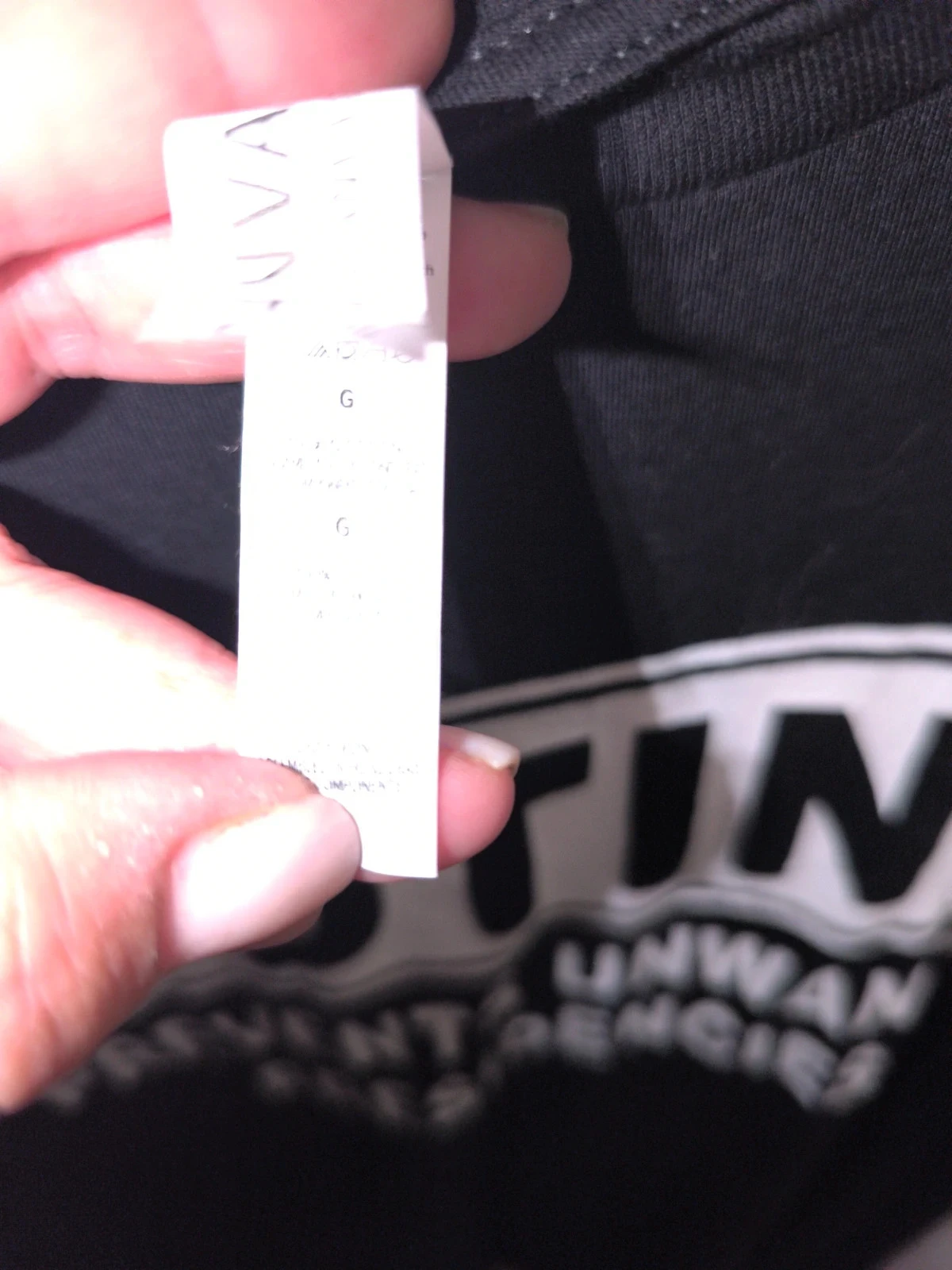 Camiseta negra con slogan Voting Prevents Unwanted Presidencies – Talla G (equiv. L) – photo 3